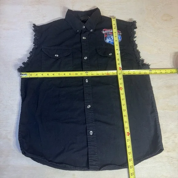 2015 Daytona Beach Biketoberfest Black Vest Motorcycles Riding Size XL - Picture 9 of 9